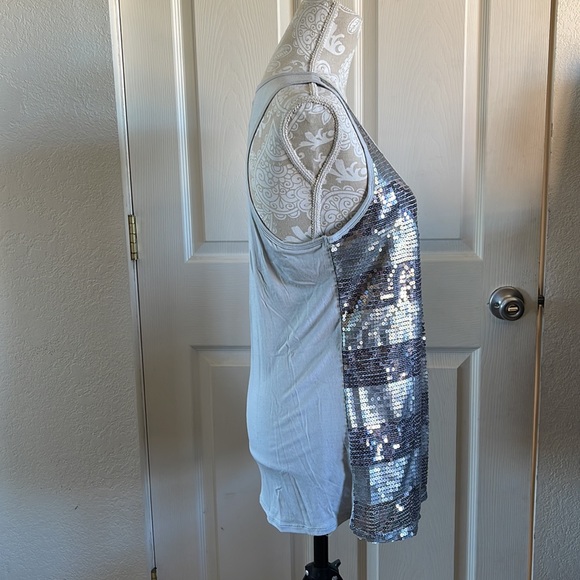 Calvin Klein Grey Sequence Sleeveless Tank Top - Picture 2 of 7